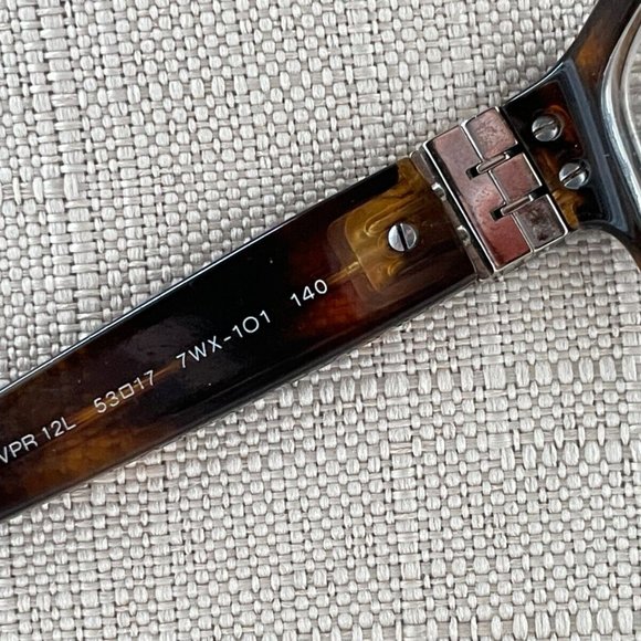 Prada Women Glasses Frame Brown Tortoise VPR 12L 53[]17 7WX-101 Made in Italy - Picture 10 of 11